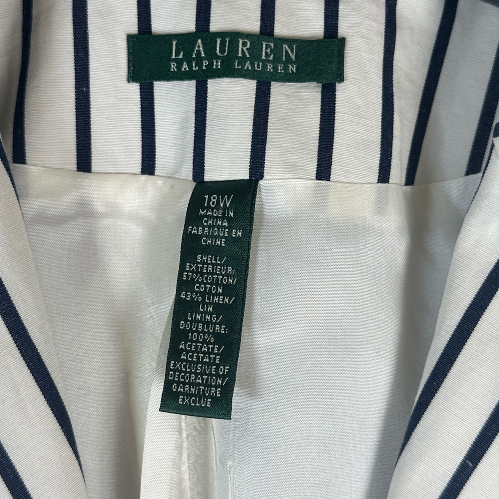 Ralph Lauren Black and White Striped Blazer - Picture 3 of 11